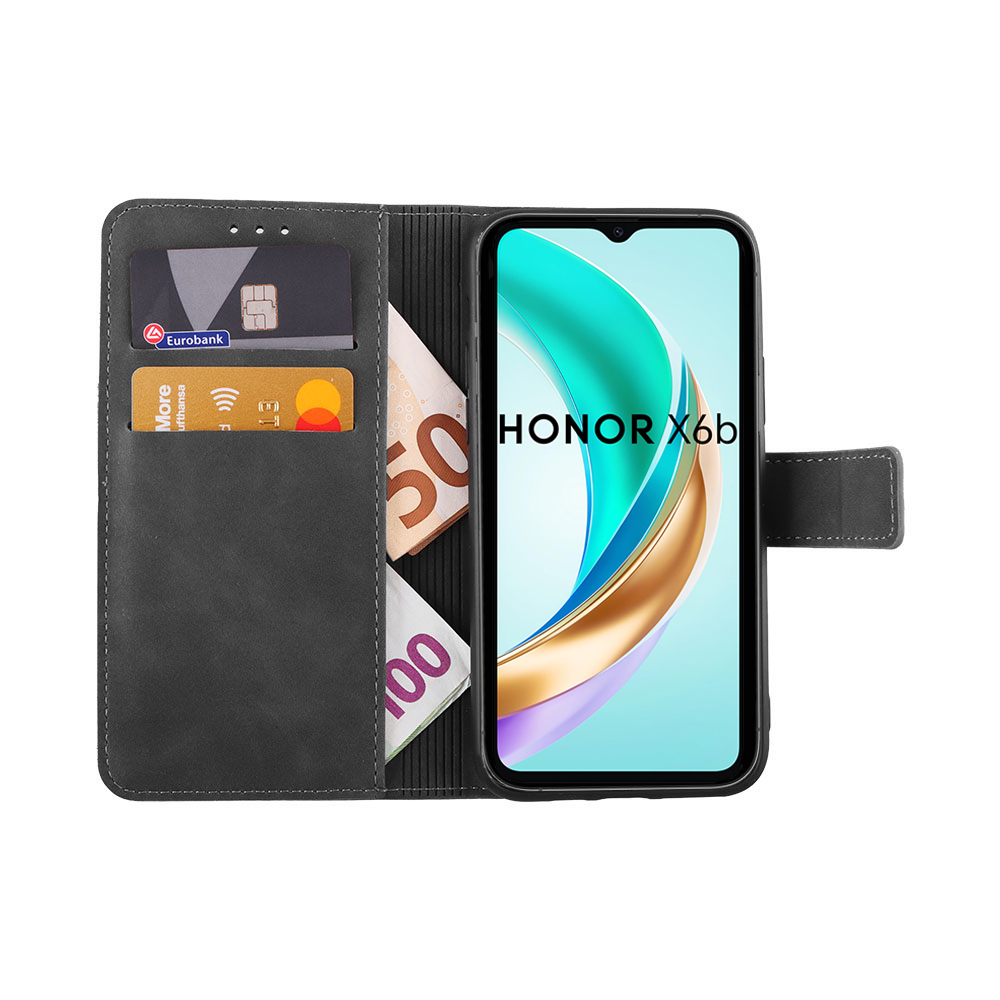 LIME ESSENTIAL ΘΗΚΗ HONOR X6B 4G 6.56in MAGNET BOOK STAND CLIP GREY - Image 5