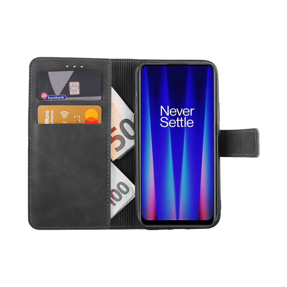 LIME ESSENTIAL ΘΗΚΗ ONEPLUS NORD CE 2 5G 6.43in MAGNET BOOK STAND CLIP GREY - Image 5