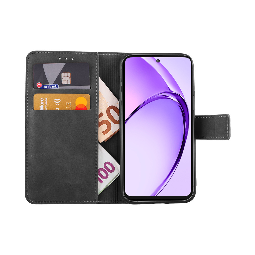 LIME ESSENTIAL ΘΗΚΗ OPPO A80 5G 6.67in MAGNET BOOK STAND CLIP GREY - Image 5