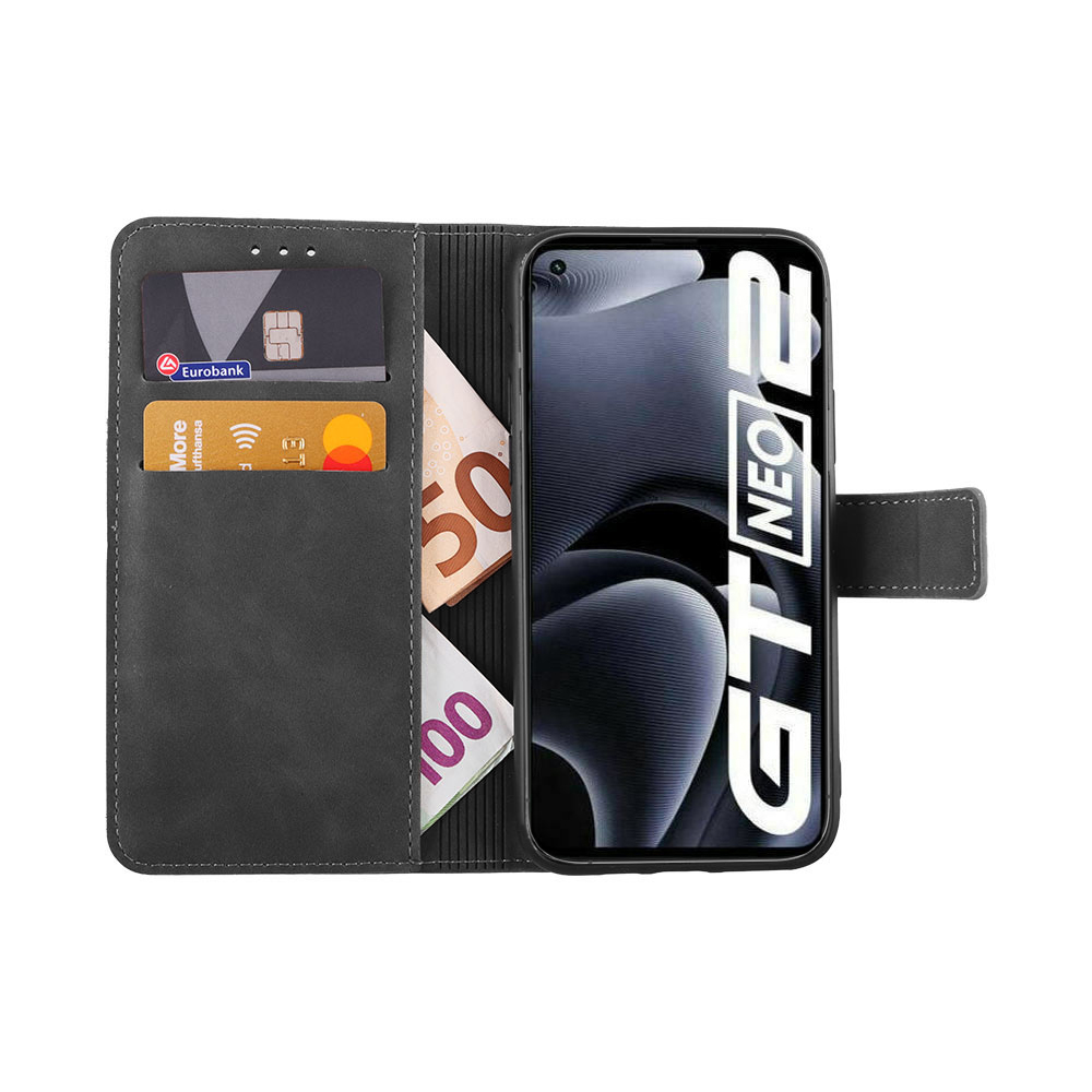 LIME ESSENTIAL ΘΗΚΗ REALME GT NEO 2 5G 6.62in MAGNET BOOK STAND CLIP GREY - Image 5