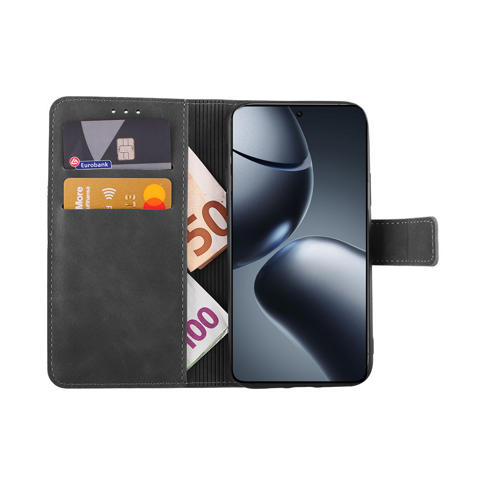 LIME ESSENTIAL ΘΗΚΗ XIAOMI 14T 5G 6.67in MAGNET BOOK STAND CLIP GREY - Image 5