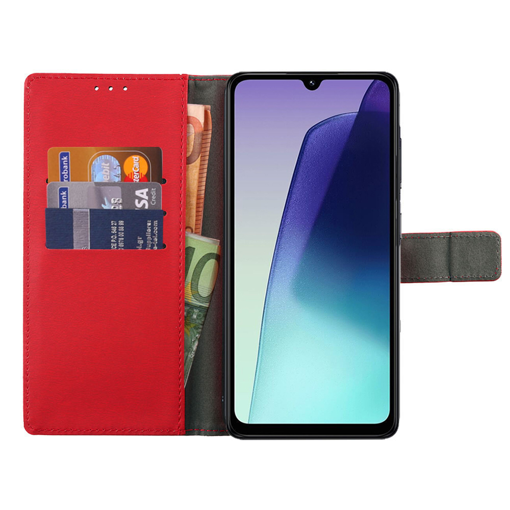 VOLTE-TEL ALLURE ΘΗΚΗ XIAOMI REDMI 14C/ REDMI A4/ POCO C75 6.88in MAGNET BOOK STAND CLIP RED - Image 6