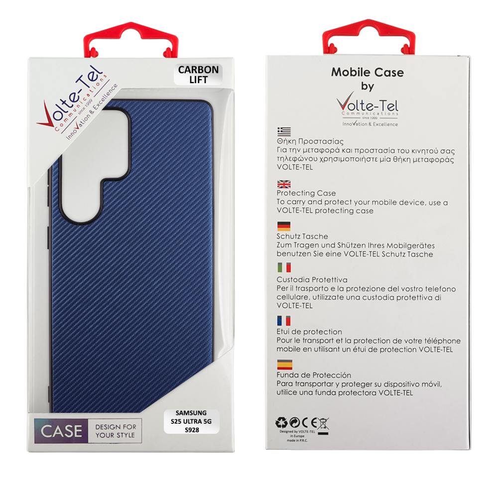 VOLTE-TEL CARBON LIFT ΘΗΚΗ SAMSUNG S25 ULTRA 5G S928 6.9in CAMERA GUARD BLUE - Image 2