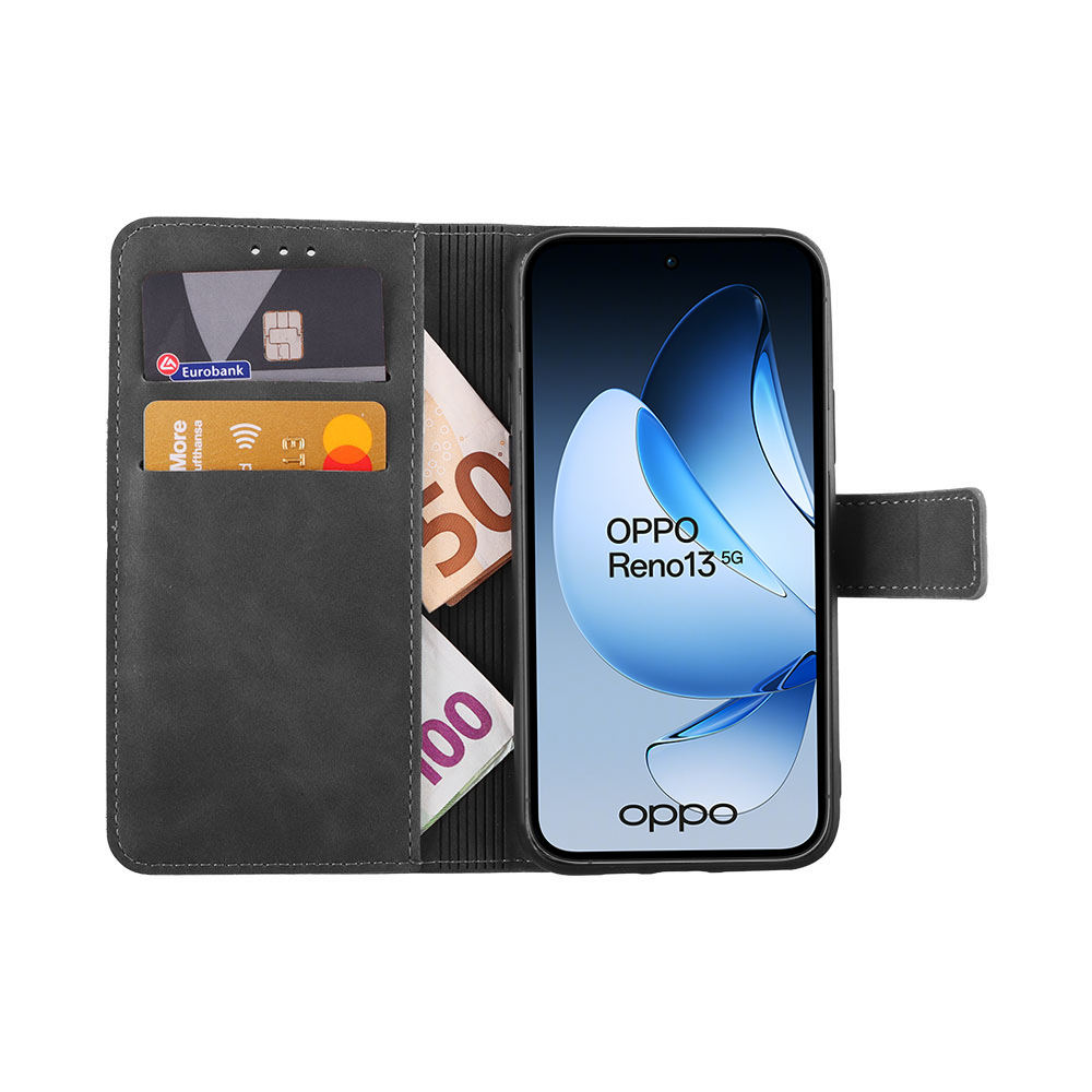 LIME ESSENTIAL ΘΗΚΗ OPPO RENO13 5G 6.59in MAGNET BOOK STAND CLIP GREY - Image 5