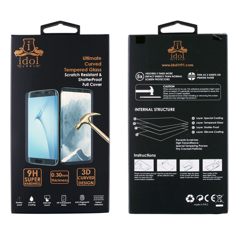 IDOL 1991 TEMPERED GLASS SAMSUNG S8 G950 5.8" 9H 0.30mm 3DCURVED FULL COVER GOLD - Image 4