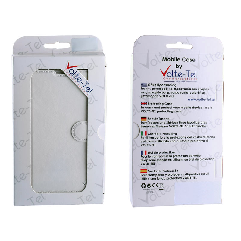 VOLTE-TEL ΘΗΚΗ MICROSOFT LUMIA 550 LEATHER-TPU BOOK STAND WHITE - Image 3