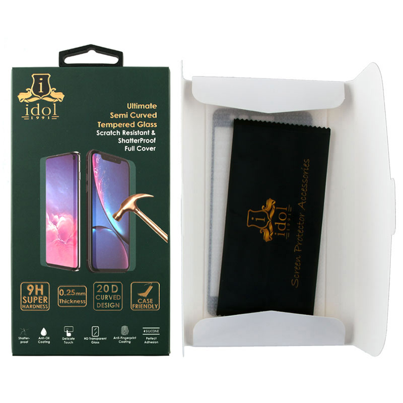 IDOL 1991 TEMPERED GLASS XIAOMI POCO X2/POCO X3/POCO X3 PRO 6.67" 9H 0.25mm 20D FULL GLUE SEMI CURVED BLACK - Image 2
