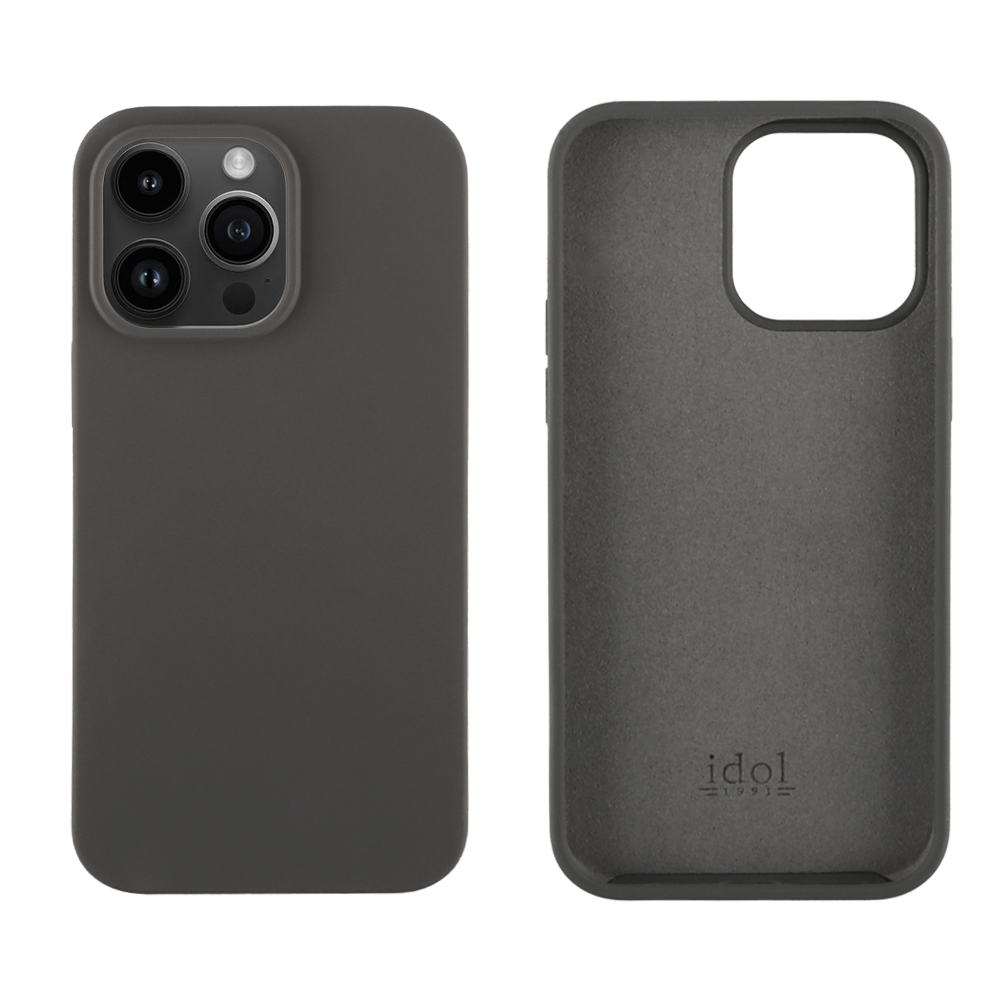 IDOL 1991 VELVET ELITE TPU ΘΗΚΗ IPHONE 14 PRO MAX 6.7in 4 SIDE CAMERA GUARD GRAPHITE