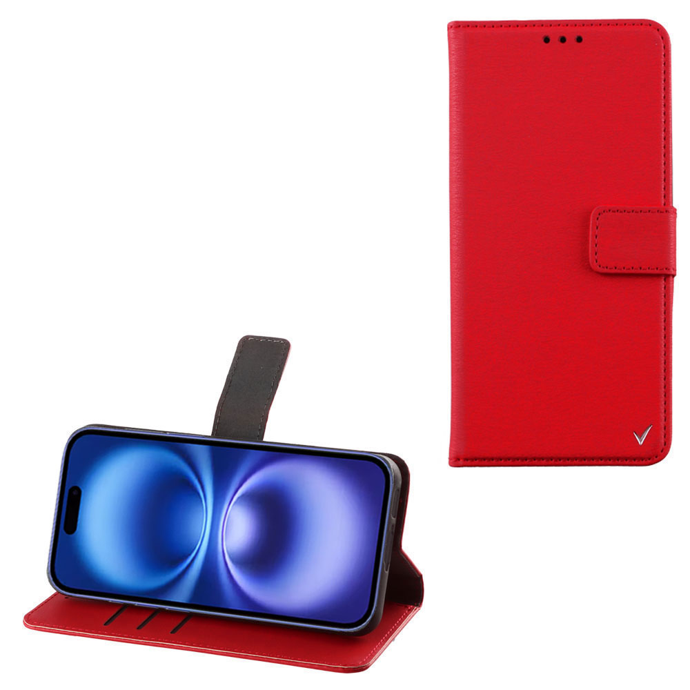VOLTE-TEL ALLURE ΘΗΚΗ IPHONE 16 6.1in MAGNET BOOK STAND CLIP RED