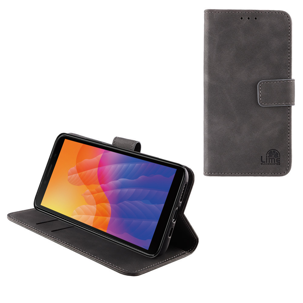 LIME ESSENTIAL ΘΗΚΗ HUAWEI Y5P 5.45in MAGNET BOOK STAND CLIP GREY