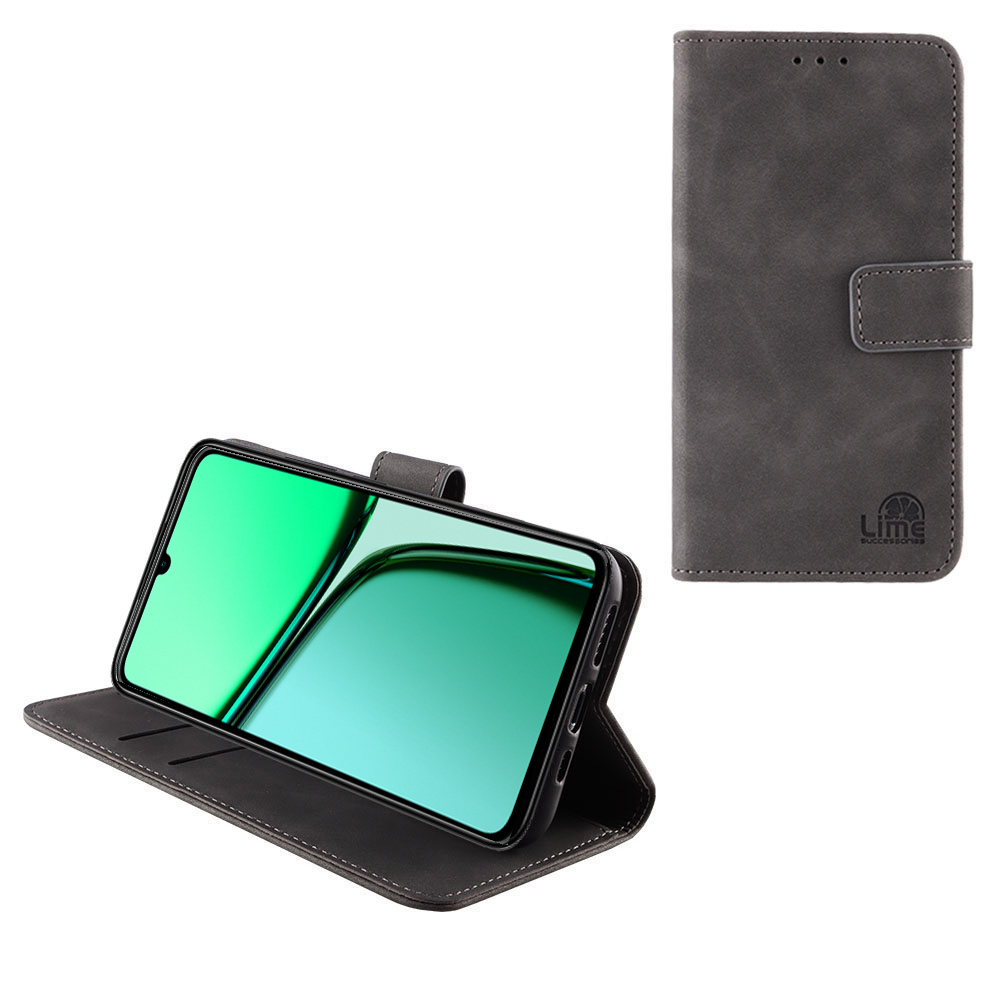 LIME ESSENTIAL ΘΗΚΗ REALME C61 4G 6.74in MAGNET BOOK STAND CLIP GREY