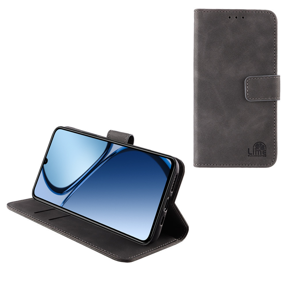 LIME ESSENTIAL ΘΗΚΗ REALME C63 4G 6.74in MAGNET BOOK STAND CLIP GREY