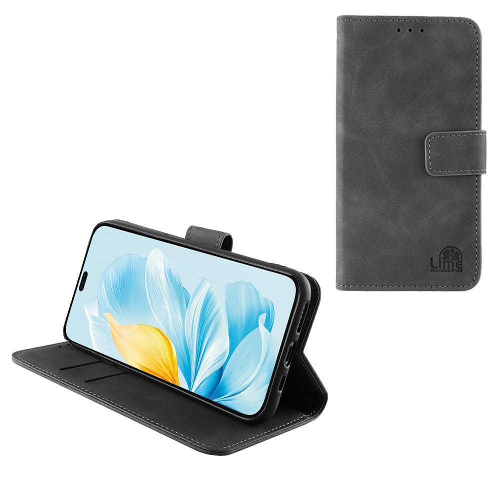 LIME ESSENTIAL ΘΗΚΗ HONOR 200 LITE 5G 6.7in MAGNET BOOK STAND CLIP GREY