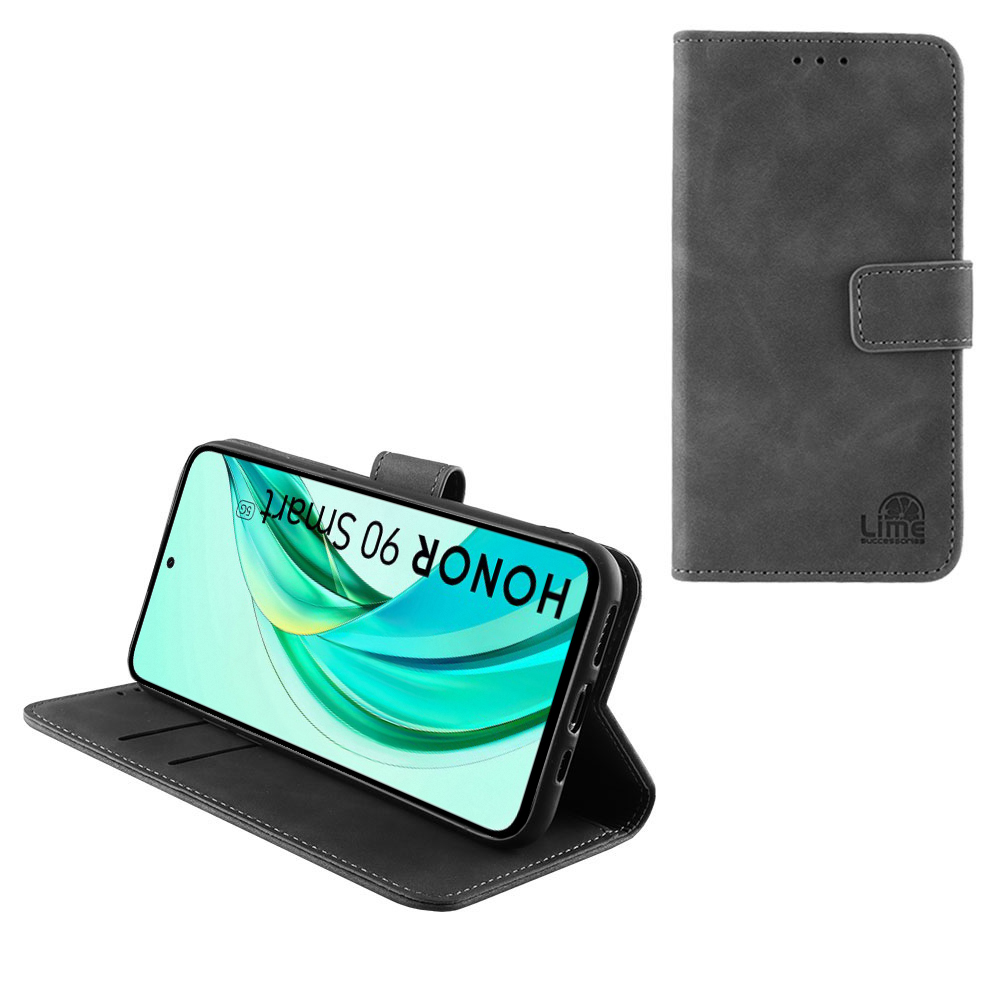 LIME ESSENTIAL ΘΗΚΗ HONOR 90 SMART 5G/X7b/X7b 5G 6.8in MAGNET BOOK STAND CLIP GREY