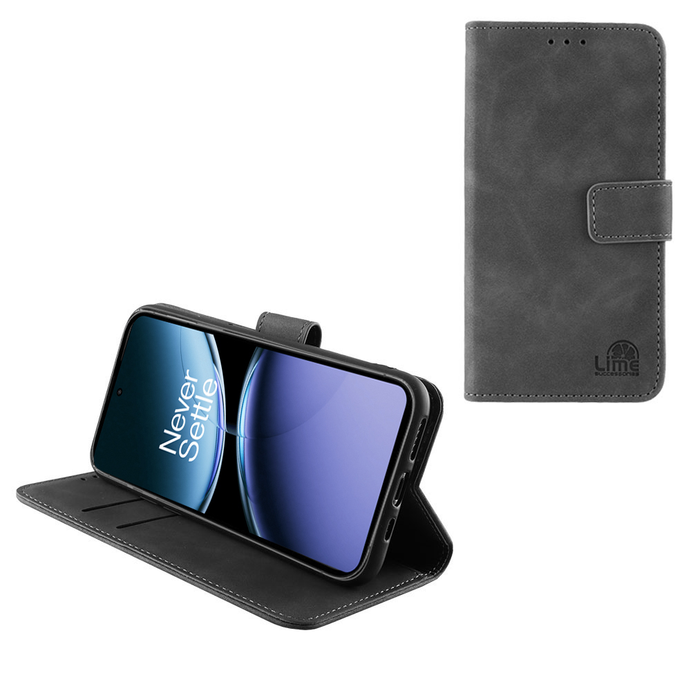 LIME ESSENTIAL ΘΗΚΗ ONEPLUS NORD 4 5G 6.74in MAGNET BOOK STAND CLIP GREY