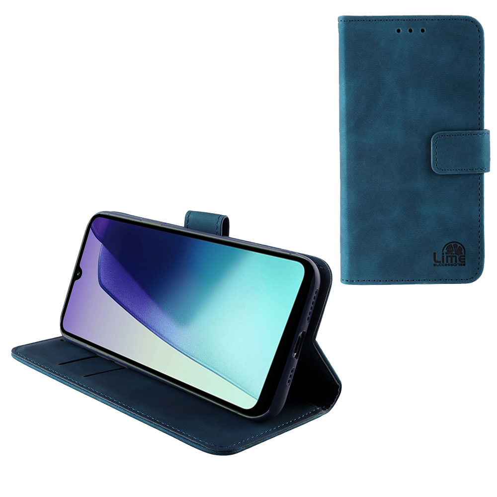 LIME ESSENTIAL ΘΗΚΗ XIAOMI REDMI 14C/ REDMI A4/ POCO C75/ POCO M7 5G 6.88in MAGNET BOOK STAND CLIP DARK BLUE