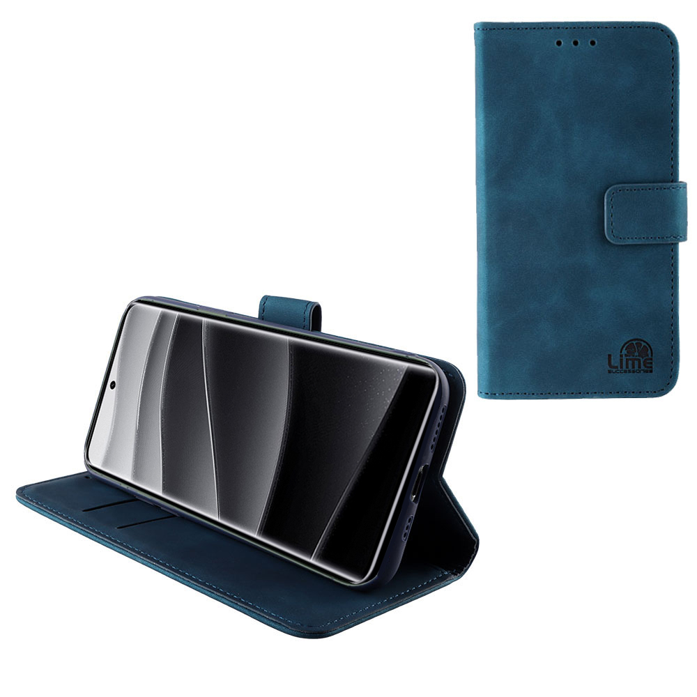 LIME ESSENTIAL ΘΗΚΗ XIAOMI REDMI NOTE 14 PRO PLUS 5G 6.67in MAGNET BOOK STAND CLIP DARK BLUE
