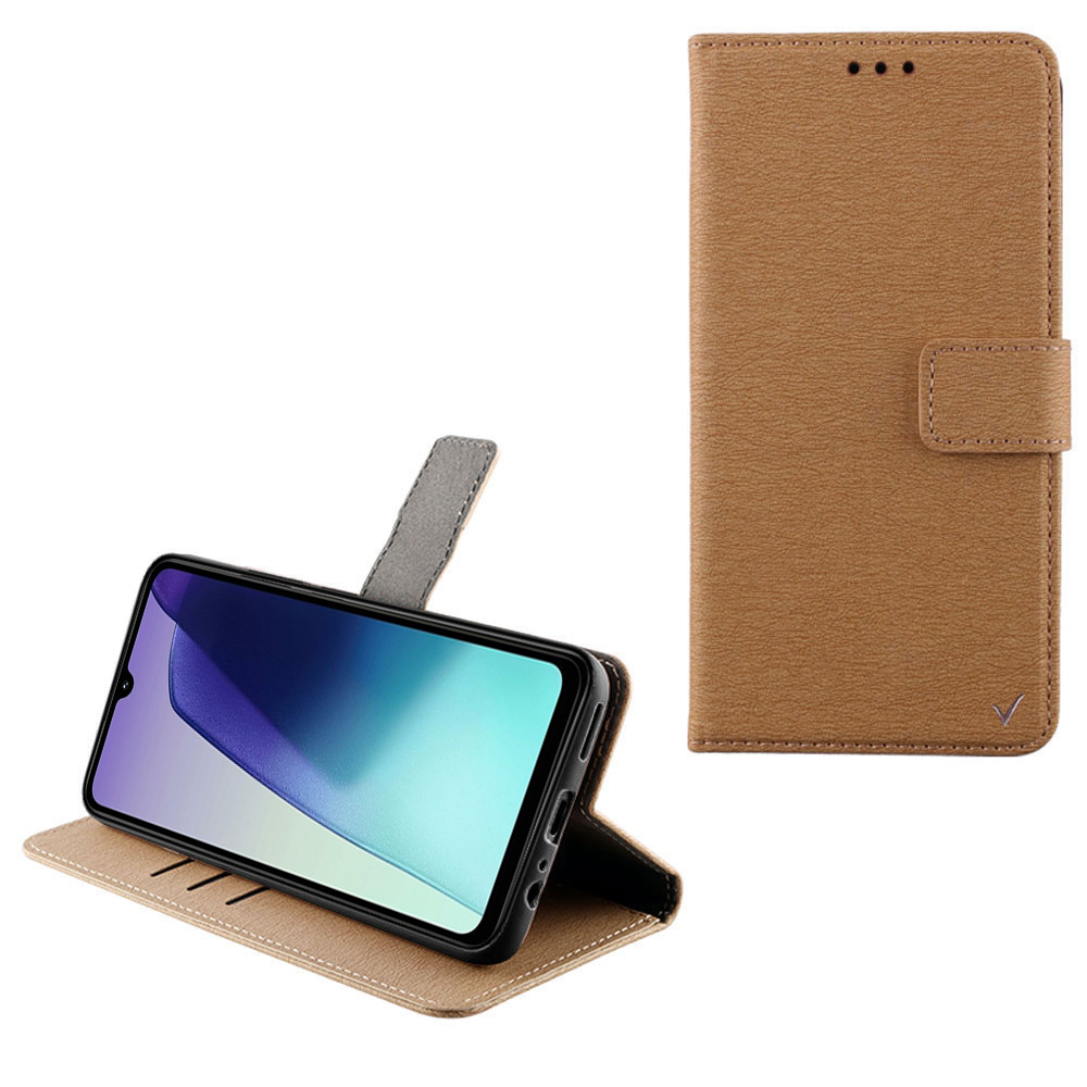 VOLTE-TEL ALLURE ΘΗΚΗ XIAOMI REDMI 14C/ REDMI A4/ POCO C75 6.88in MAGNET BOOK STAND CLIP GOLD