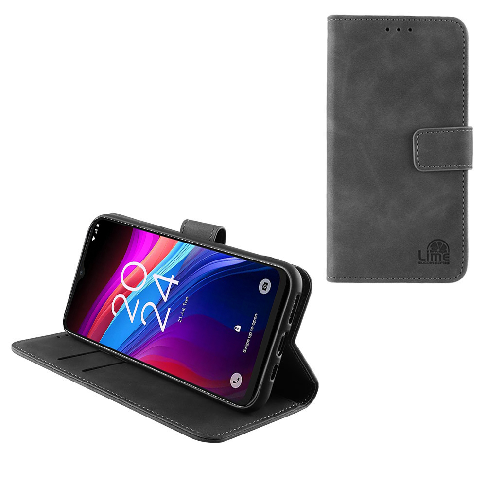 LIME ESSENTIAL ΘΗΚΗ TCL 503 6.6in MAGNET BOOK STAND CLIP GREY