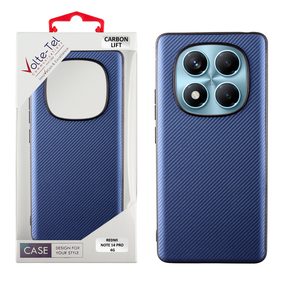 VOLTE-TEL CARBON LIFT ΘΗΚΗ XIAOMI REDMI NOTE 14 PRO 4G 6.67in CAMERA GUARD BLUE