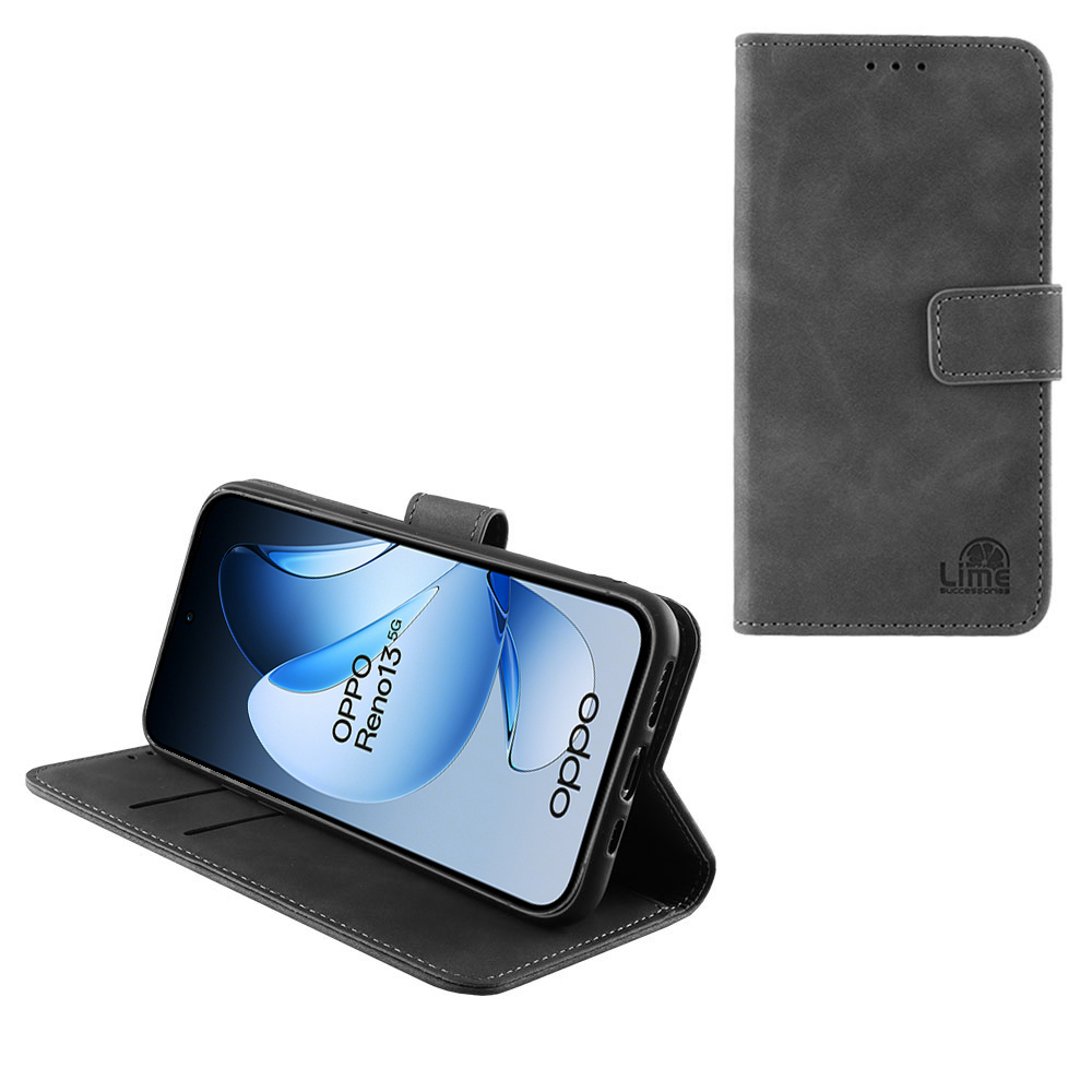 LIME ESSENTIAL ΘΗΚΗ OPPO RENO13 5G 6.59in MAGNET BOOK STAND CLIP GREY