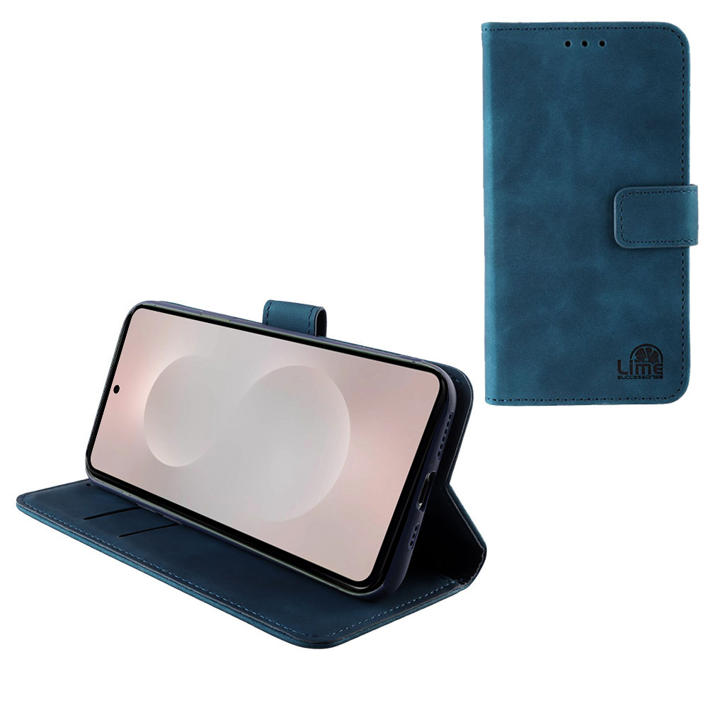 LIME ESSENTIAL ΘΗΚΗ SAMSUNG S25 EDGE 5G S937 6.66in MAGNET BOOK STAND CLIP DARK BLUE