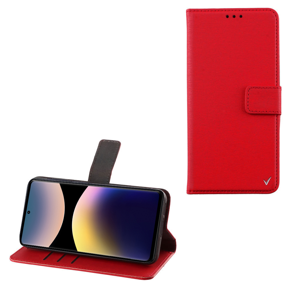 VOLTE-TEL ALLURE ΘΗΚΗ XIAOMI REDMI NOTE 14 PRO 4G 6.67in MAGNET BOOK STAND CLIP RED