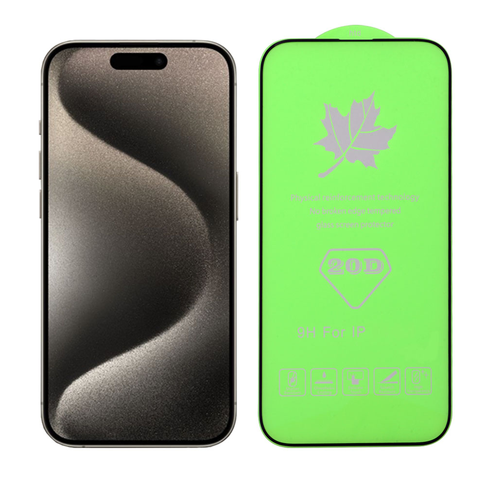 IDOL 1991 SPECIAL TEMPERED GLASS IPHONE 15 PRO MAX 6.7in 9H 0.25mm FULL GLUE SEMI CURVED FULL COVER BLACK