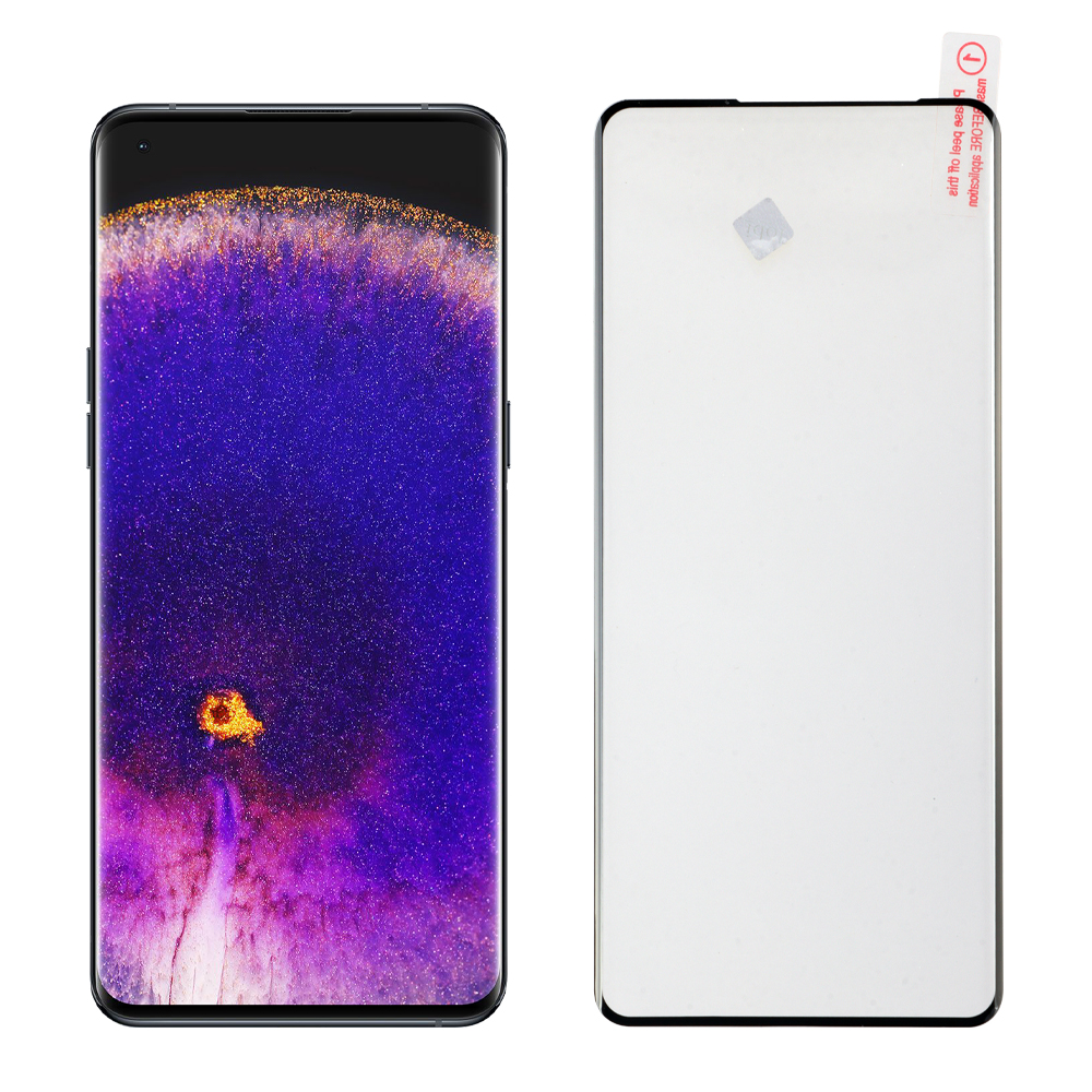 IDOL 1991 GLAMOUR TEMPERED GLASS OPPO FIND X5 6.55in 9H 0.30mm FULL COVER 3D EDGE GLUE FINGER UNLOCK BLACK