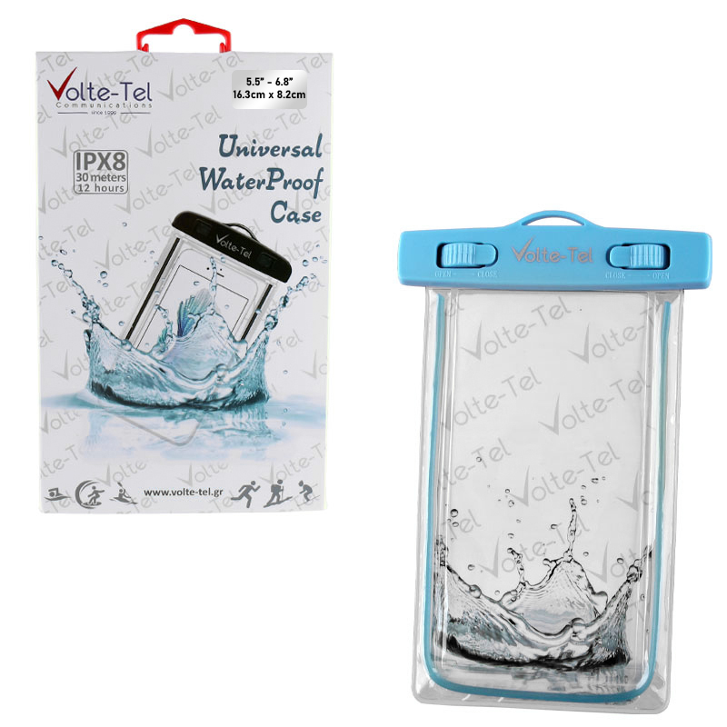VOLTE-TEL ΘΗΚΗ ΑΔΙΑΒΡΟΧΗ 2 IN 1 SPORTS ARMBAND LUMINUS IPX8 30m MAX SIZE 16.3cm x 8.2cm (6.9") BLUE