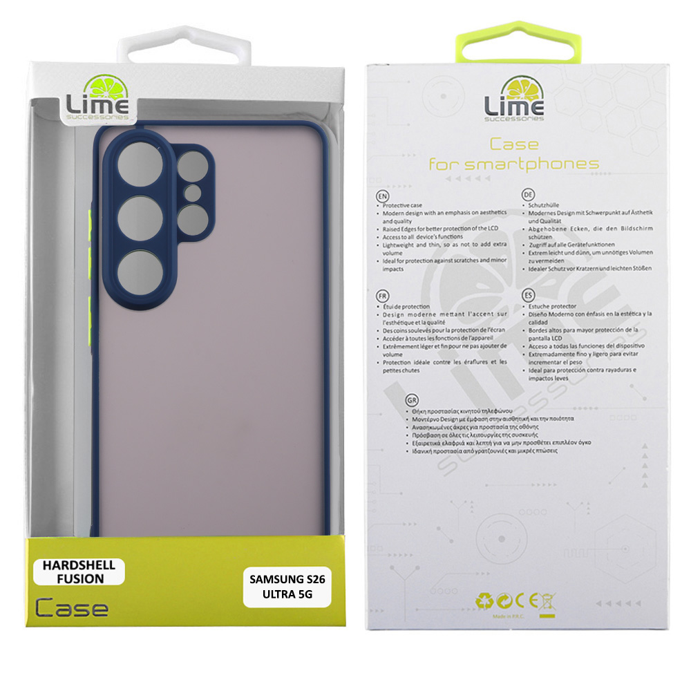 LIME ΘΗΚΗ SAMSUNG S26 ULTRA 5G 6.9" HARDSHELL FUSION FULL CAMERA PROTECTION BLUE WITH YELLOW KEYS - Image 2