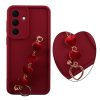 VOLTE-TEL ΘΗΚΗ SAMSUNG S26 PLUS 5G 6.7" SILICON TPU WITH STRAP FULL CAMERA PROTECTION BURGUNDY WITH RED HEARTS