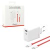 TRAVEL ONEPLUS SUPERVOOC DUAL USB-A / TYPE C 120W 7.3A +USB DATA TYPE C TO TYPE C 10A WHITE PACKING OR