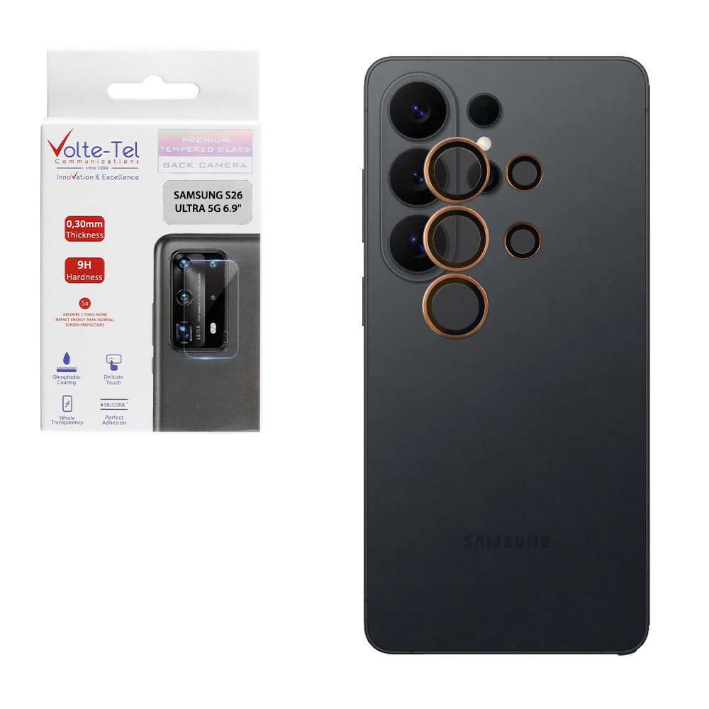 VOLTE-TEL CAMERA GLASS COVER SAMSUNG S26 ULTRA 5G 6.9" 9H 0.30MM PREMIUM EASY APPLICATION TITANIUM GOLD