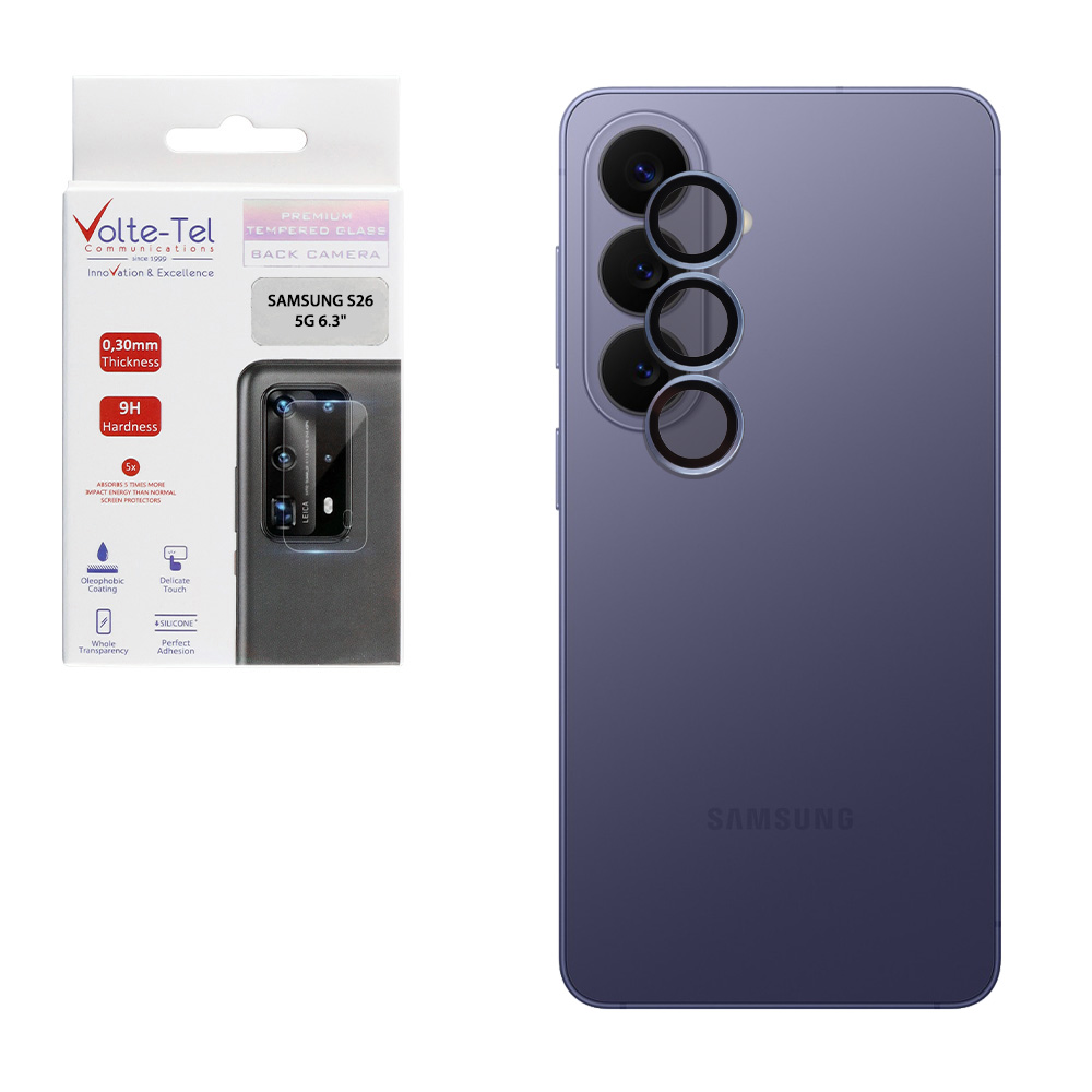 VOLTE-TEL CAMERA GLASS COVER SAMSUNG S26 5G 6.3" 9H 0.30MM PREMIUM EASY APPLICATION BLUE