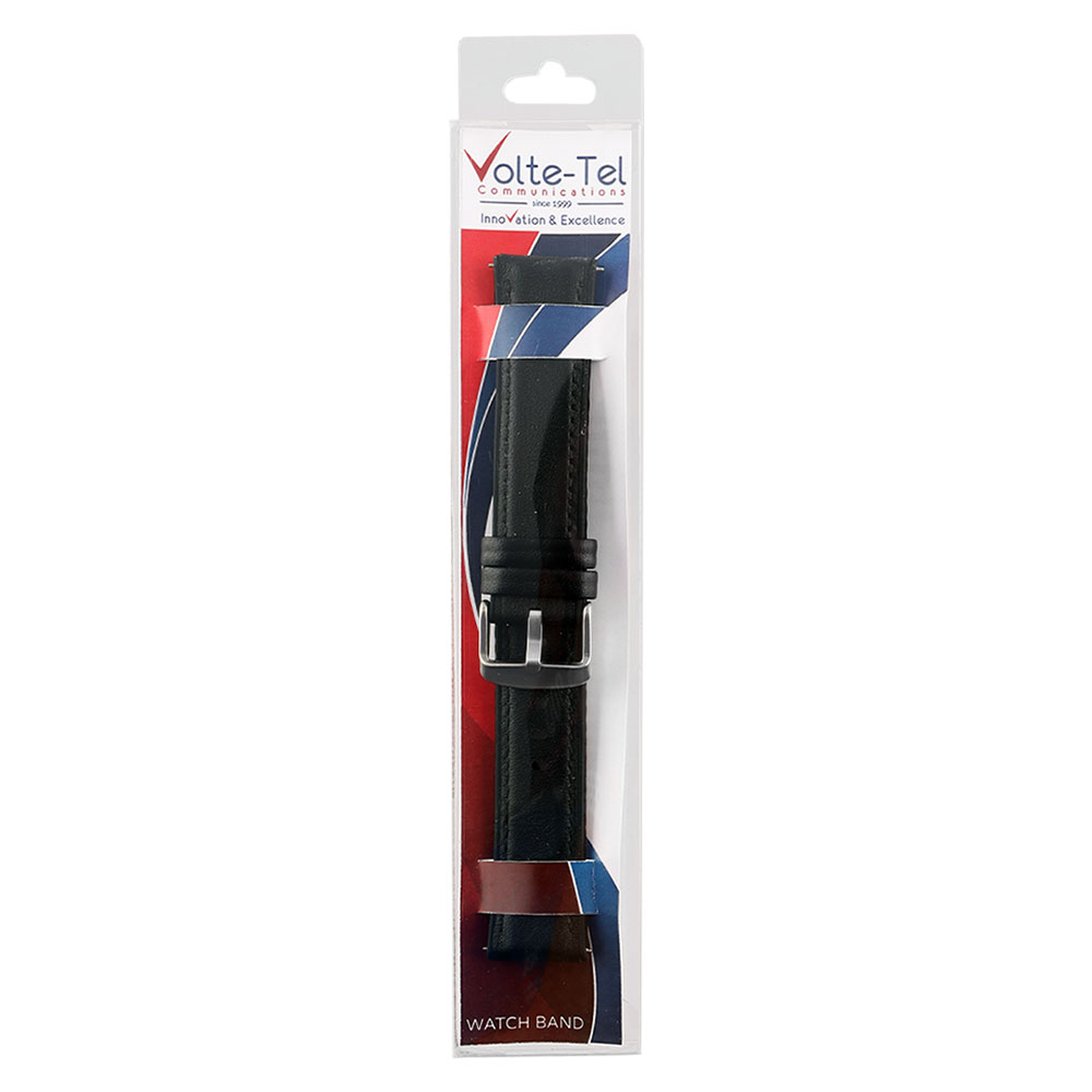 VOLTE-TEL ΛΟΥΡΑΚΙ ΡΟΛΟΓΙΟΥ ΔΕΡΜΑΤΙΝΟ UNIVERSAL 22mm ACTIVE BLACK - Image 2