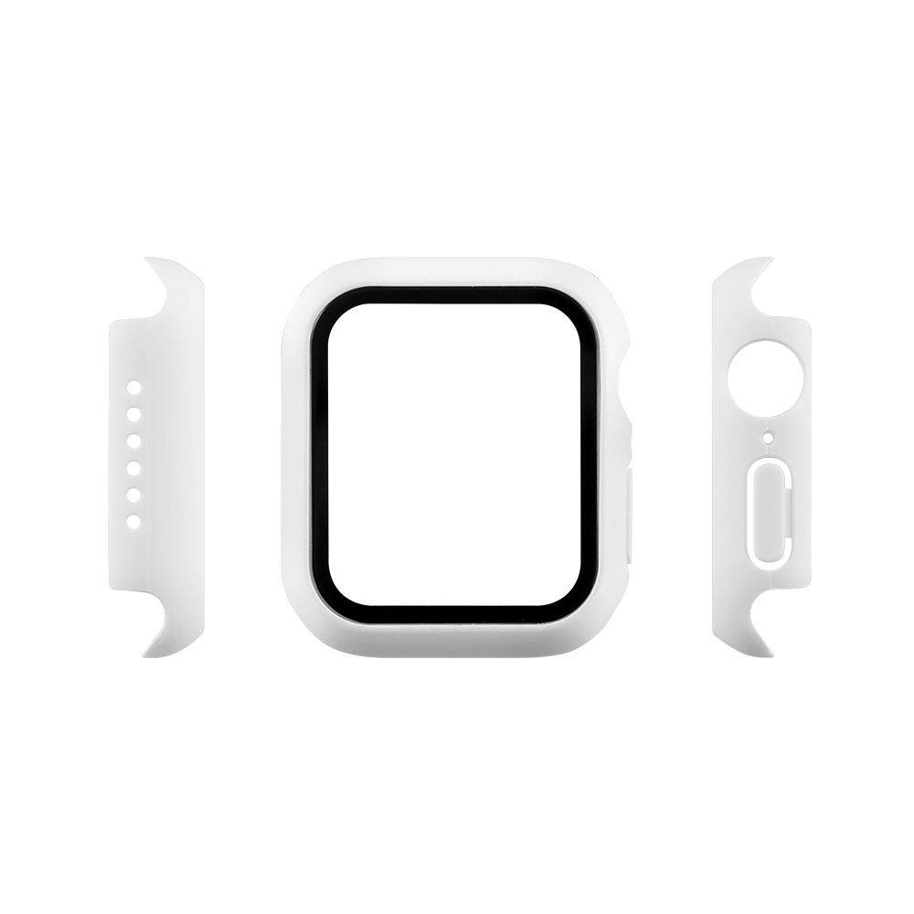 VOLTE-TEL PC EDGE COVER TEMPERED GLASS APPLE WATCH 44mm 1.78in 9H 0.30mm WITH KEY 3D FULL GLUE FULL COVER WHITE - Image 8