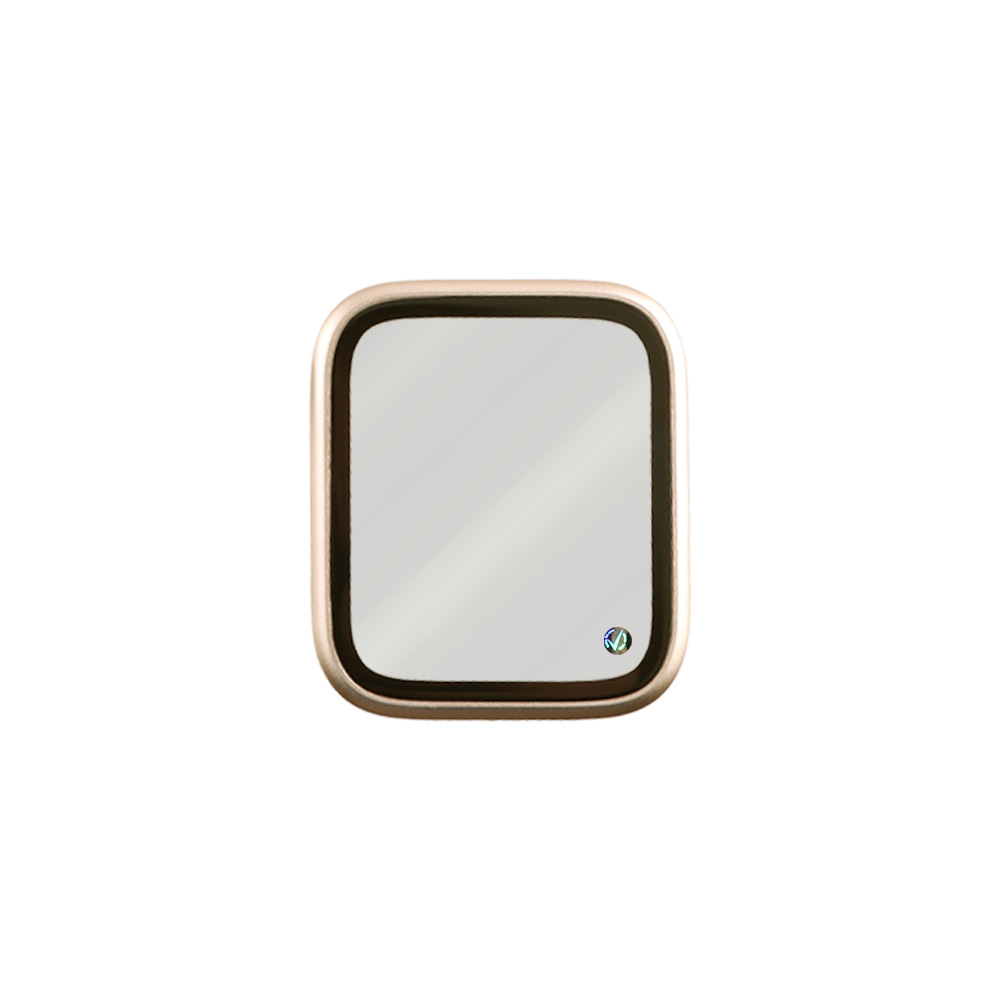VOLTE-TEL TEMPERED GLASS APPLE WATCH 4/5/6/SE 44mm 3D CURVED ALUMINIUM 1.78" 0.30mm FULL COVER & INSTALLATION TOOL GOLD - Image 6