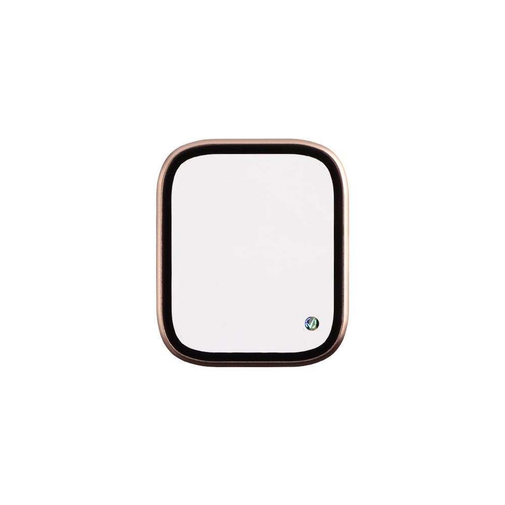 VOLTE-TEL TEMPERED GLASS APPLE WATCH 7/8/9 45mm 3D CURVED ALUMINIUM 1.9" 0.30mm FULL COVER & INSTALLATION TOOL GOLD - Image 6