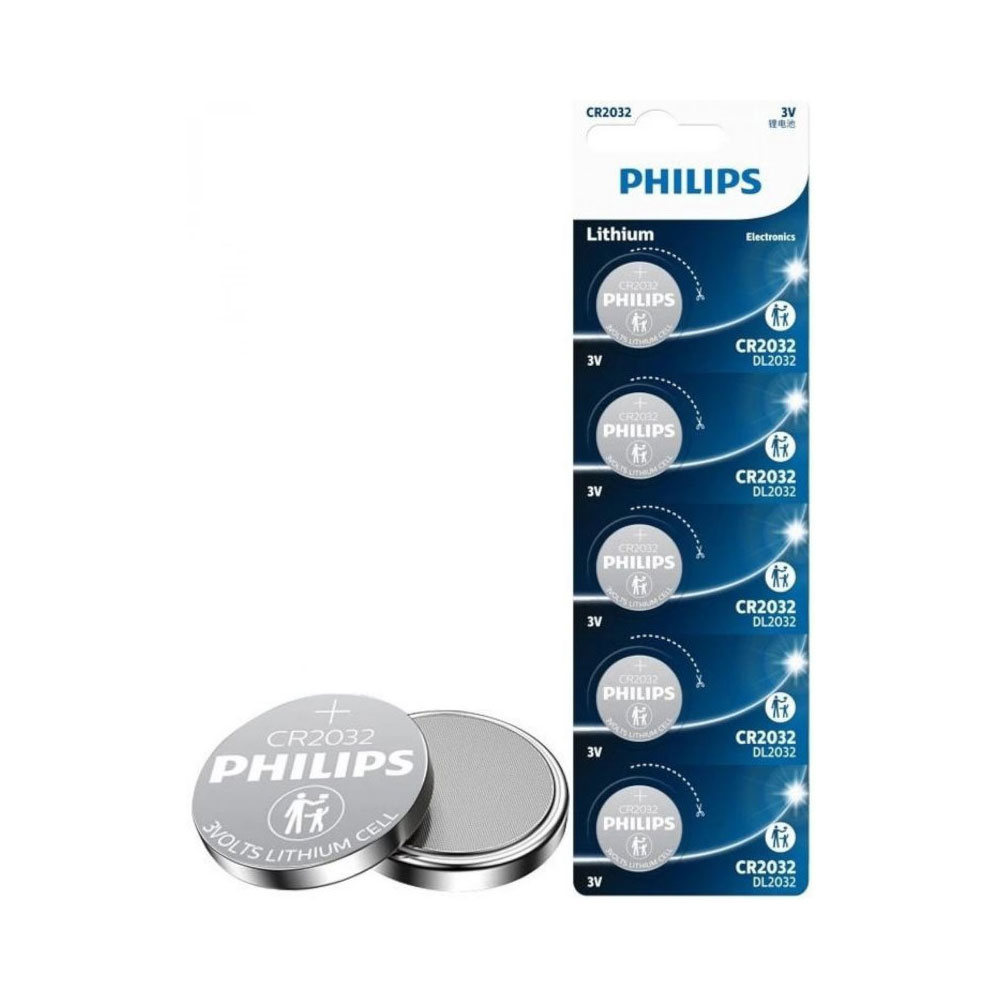 PHILIPS ΜΠΑΤΑΡΙΕΣ ΝΟΜΙΣΜΑΤΟΣ ΛΙΘΙΟΥ CR2032 3V Li-ion 1 ΤΕΜ. 5/BLISTER