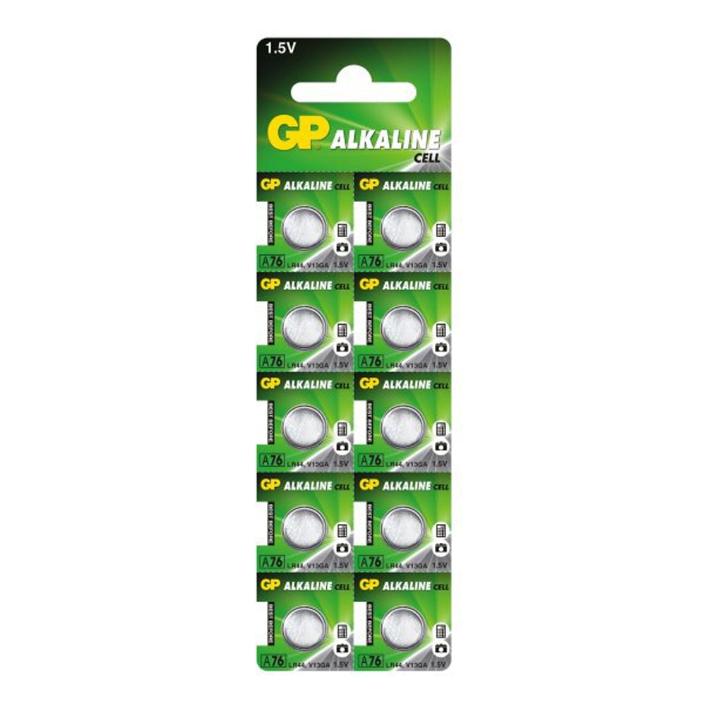 GP ΜΠΑΤΑΡΙΕΣ ΡΟΛΟΓΙΟΥ A76/LR44/L1154/G13/157/SR44/303/357/V13GA/RW82/AG13 1.5V ALKALINE 1 ΤΕΜ. 10/BLISTER