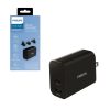 TRAVEL PHILIPS DLP2621T DUAL USB C + USB A 30W ΜΕ ΑΝΤΑΠΤΟΡΕΣ ΓΙΑ EU,UK,USA,HB BLACK PACKING OR