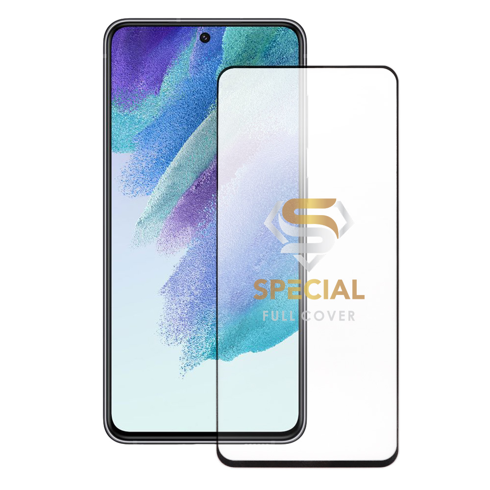 IDOL 1991 TEMPERED GLASS SAMSUNG S21 FE 5G G990 6.41 9H 0.25mm SPECIAL FULL COVER FULL GLUE BLACK