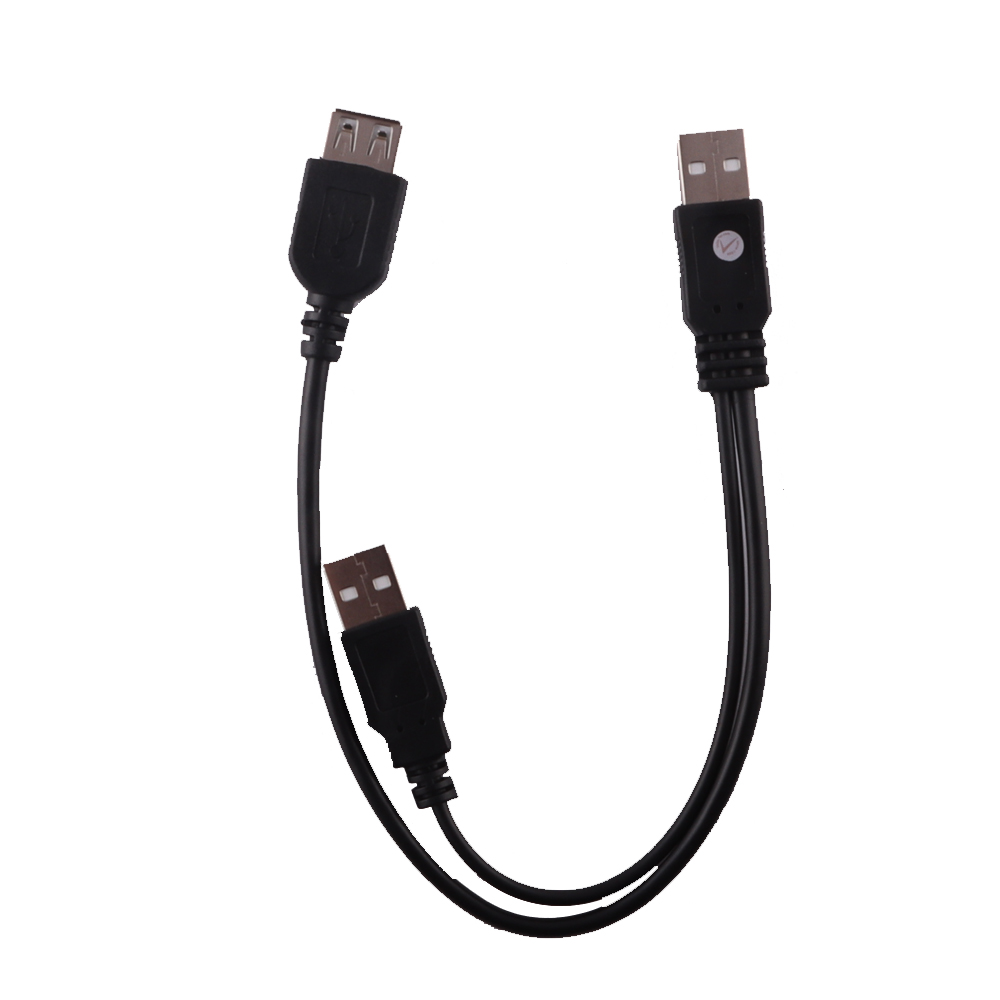 ΚΑΛΩΔΙΟ Η/Υ ΠΡΟΕΚΤΑΣΗ USB 2.0 ΑΠΟ USB 2.0 MALE ΣΕ USB MALE & USB 2.0 FEMALE 0.3m ΜΑΥΡΟ - Image 4