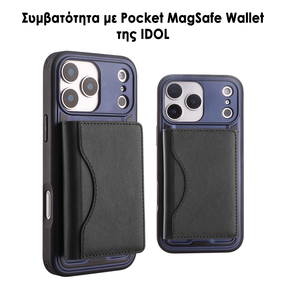 IDOL 1991 ΘΗΚΗ IPHONE 16 PRO MAX 6.9" ARMOR TPU HYPER MAGSAFE STAND CAMERA GUARD BLACK - Image 3