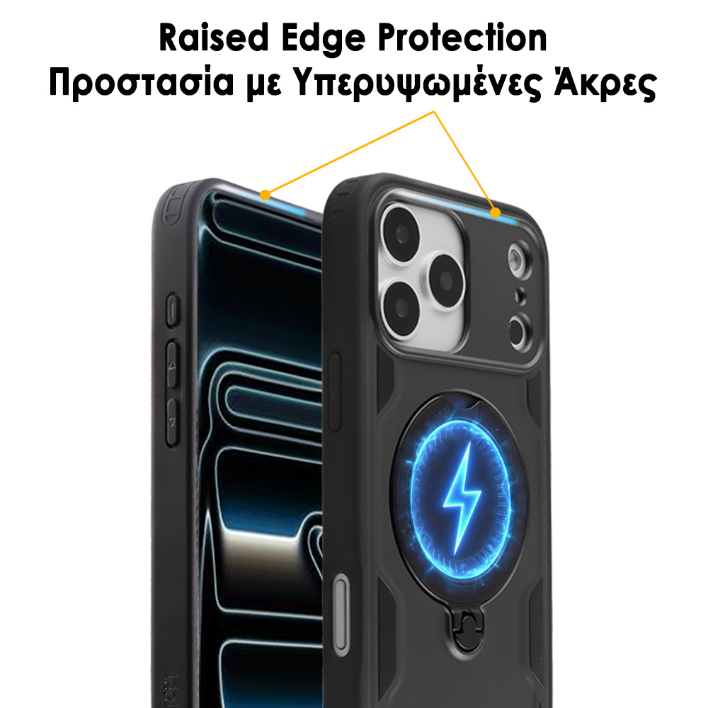 IDOL 1991 ΘΗΚΗ IPHONE 17 PRO MAX 6.9" ARMOR TPU HYPER MAGSAFE STAND CAMERA GUARD BLUE - Image 9