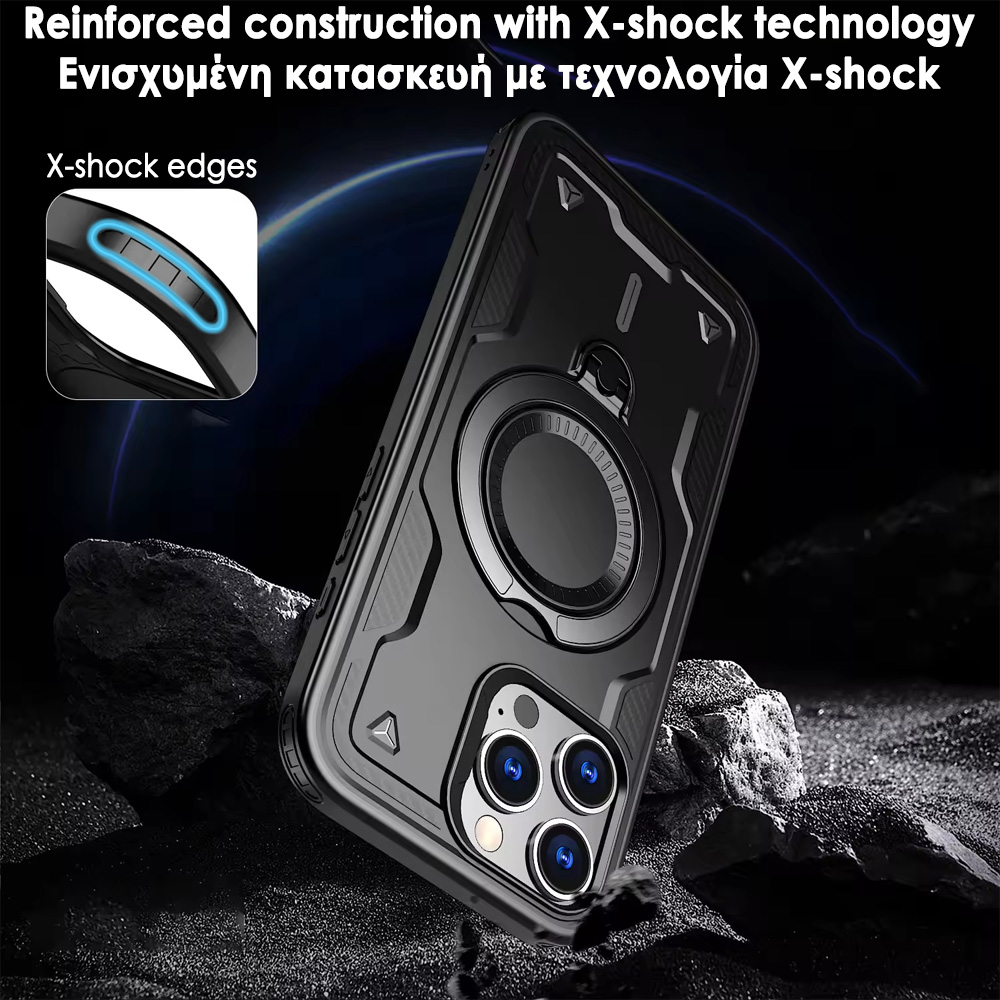 IDOL 1991 ΘΗΚΗ IPHONE 17 PRO MAX 6.9" ARMOR TPU HYPER MAGSAFE STAND CAMERA GUARD BLUE - Image 8