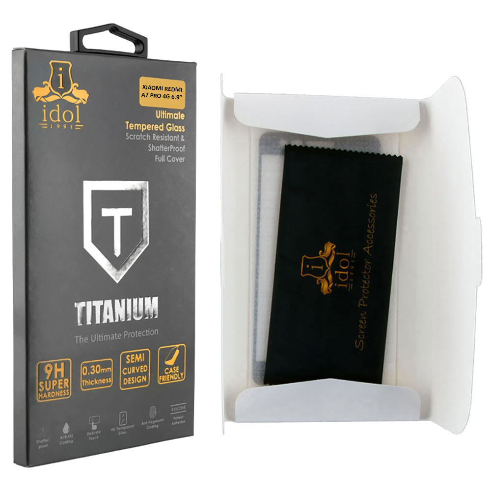 IDOL 1991 TEMPERED GLASS XIAOMI REDMI A7 PRO 4G FULL GLUE TITANIUM <br><br><br>IDOL 1991 TEMPERED GLASS XIAOMI REDMI A7 PRO 4G 6.9 in 9H 0.25mm TITANIUM SEMI CURVED FULL GLUE BLACK - Image 4