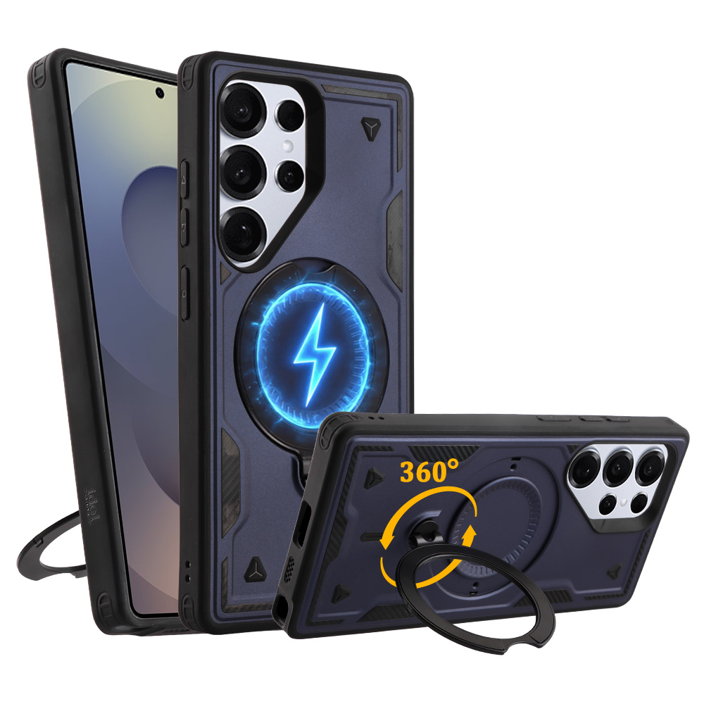 IDOL 1991 ΘΗΚΗ SAMSUNG S25 ULTRA 5G S938 6.9"ARMOR TPU HYPER MAGSAFE STAND CAMERA GUARD BLUE