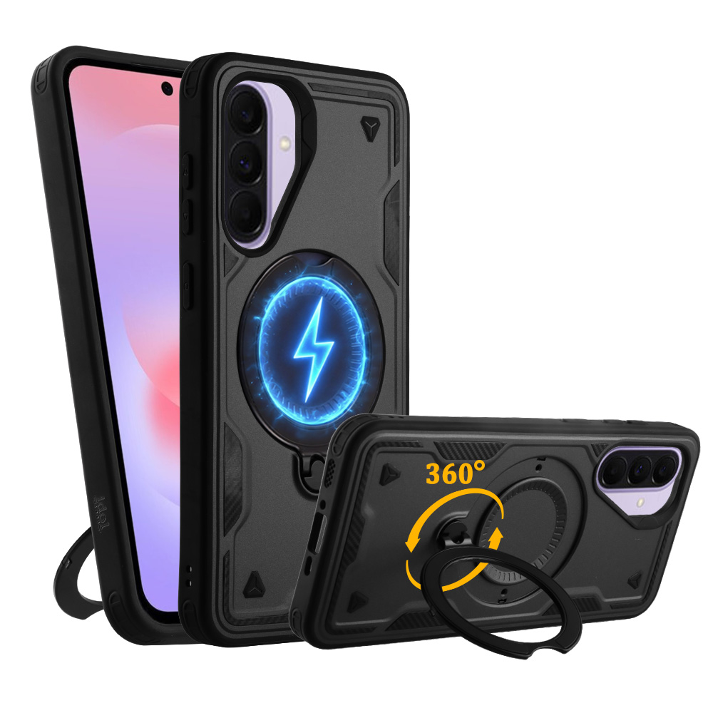 IDOL 1991 ΘΗΚΗ SAMSUNG A37 5G 6.7" ARMOR TPU HYPER MAGSAFE STAND CAMERA GUARD BLACK